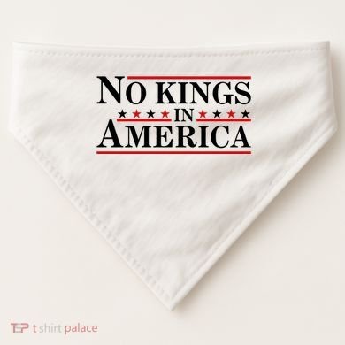 No Kings In America USA-Made Doggie Bandana