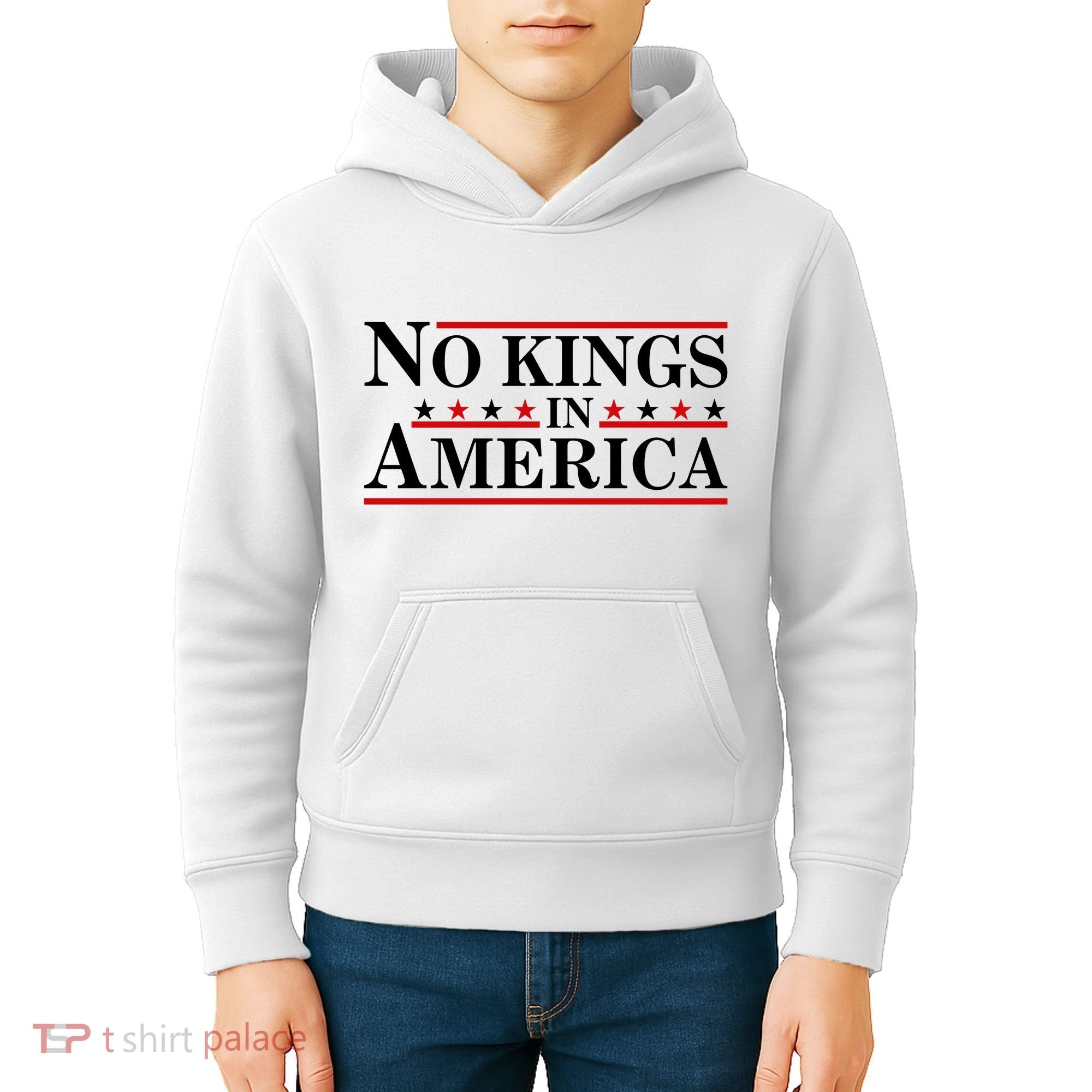 No Kings In America Kids Hoodie