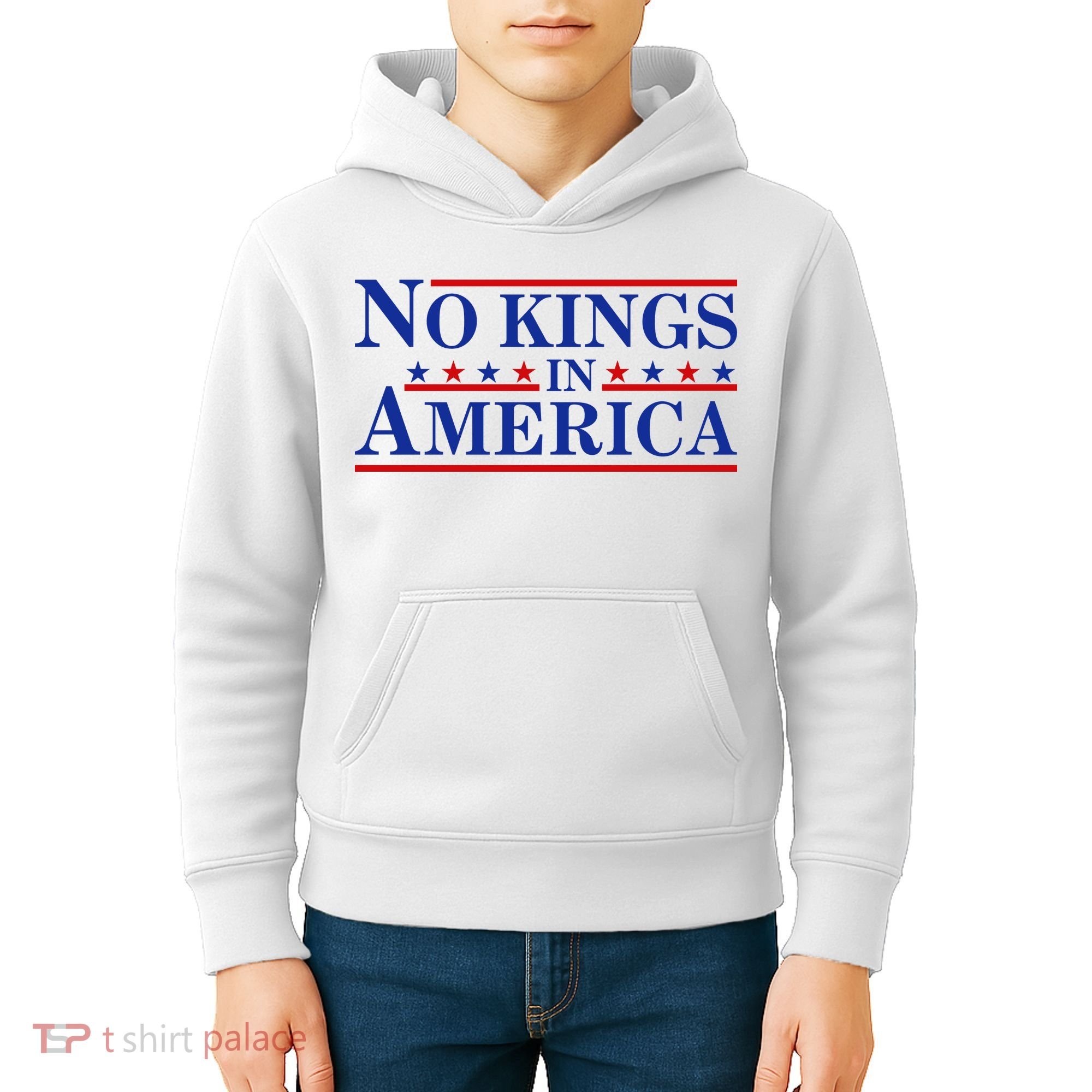 No Kings In America Kids Hoodie