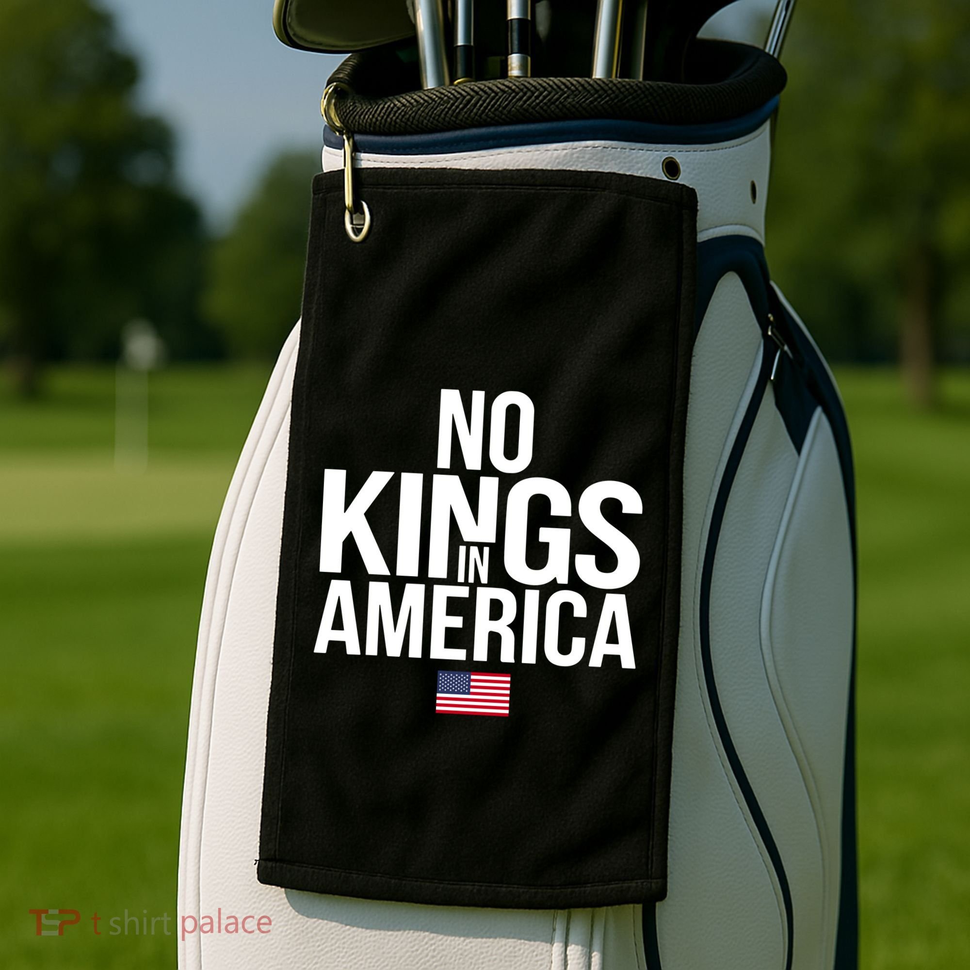 No Kings In America Golf Towel