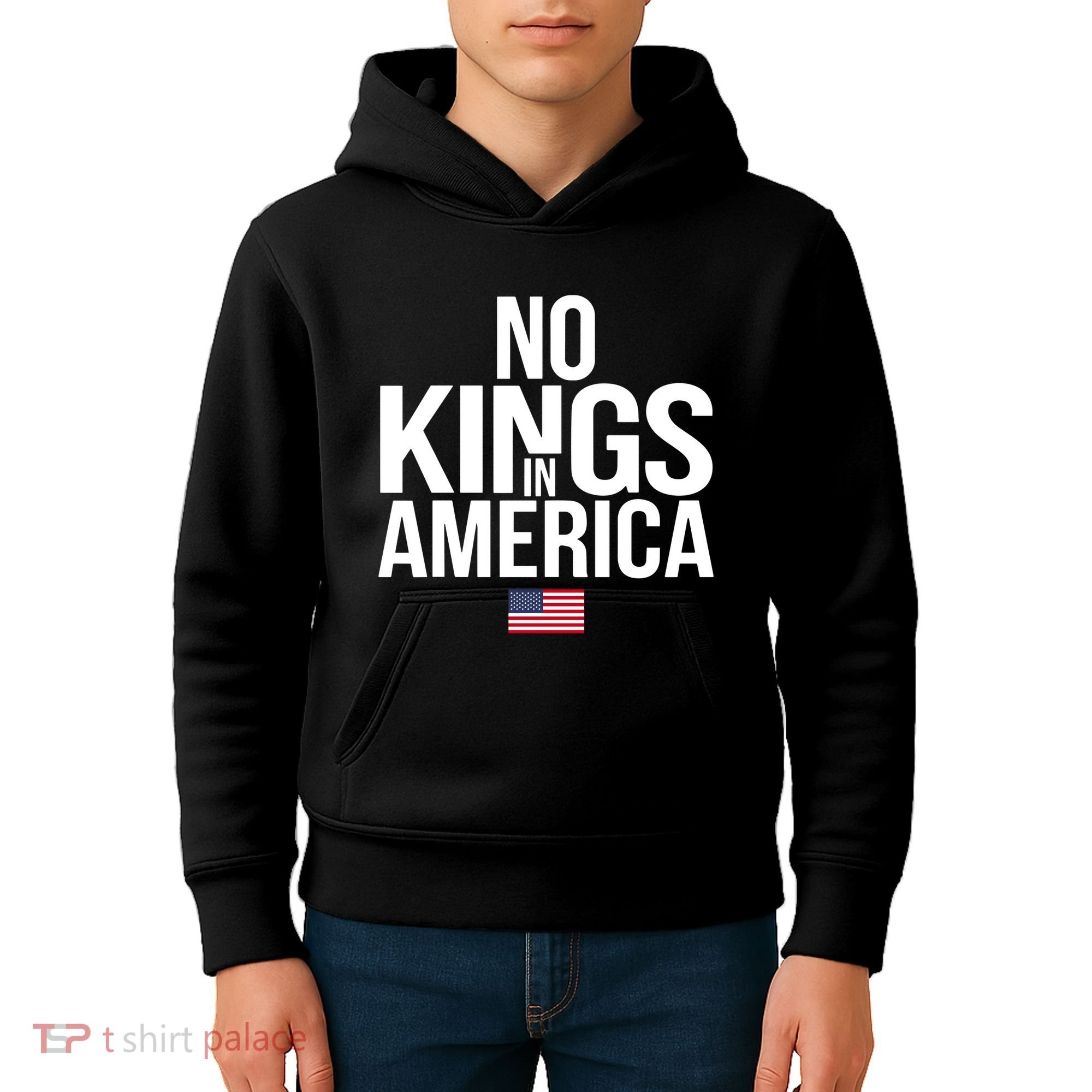 No Kings In America Kids Hoodie