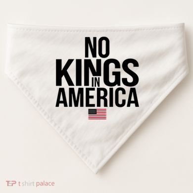 No Kings In America USA-Made Doggie Bandana
