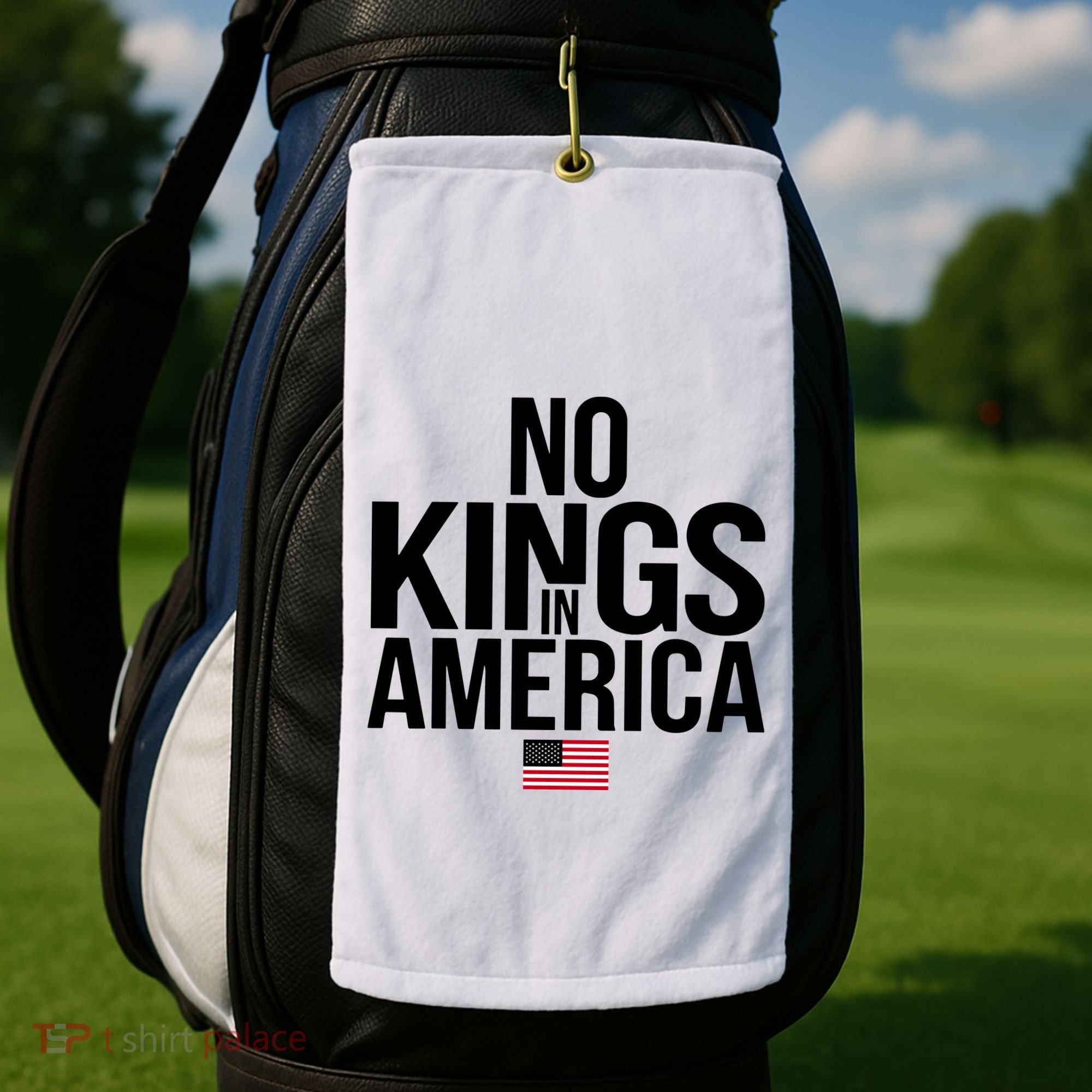 No Kings In America Golf Towel