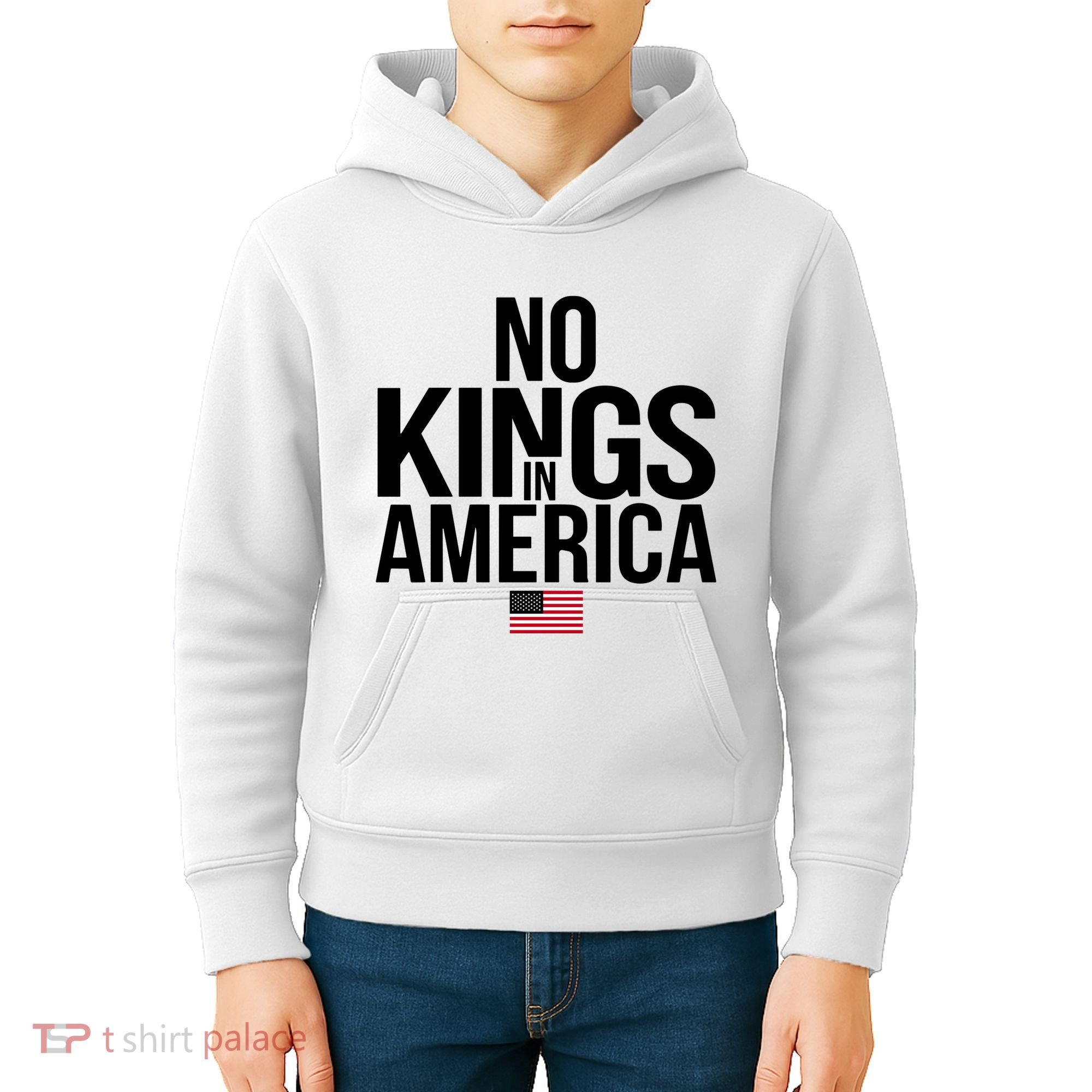 No Kings In America Kids Hoodie