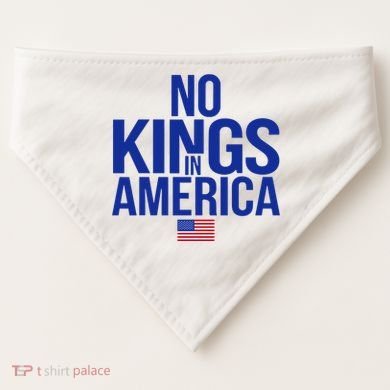 No Kings In America USA-Made Doggie Bandana