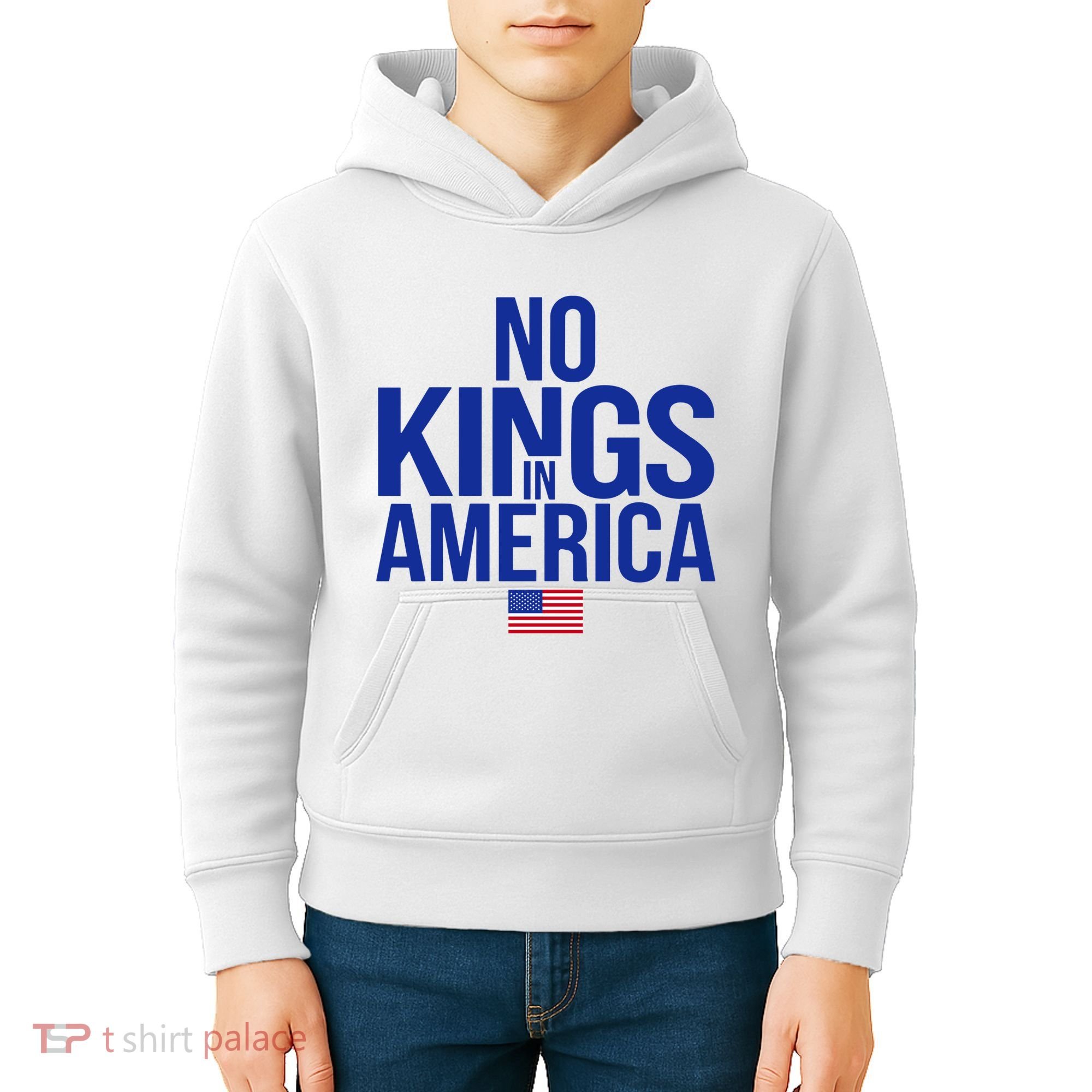 No Kings In America Kids Hoodie