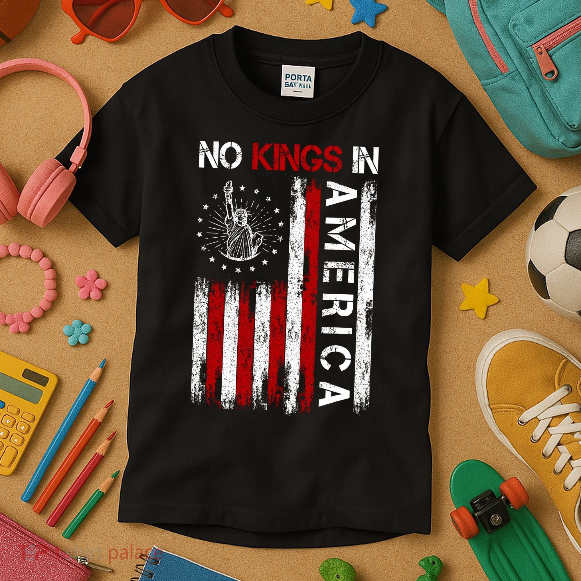 No Kings In America Kids T-Shirt