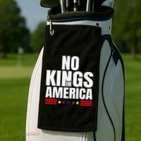 No Kings In America Court Ruling Protest Save Democracy Usa Golf Towel thumb 2