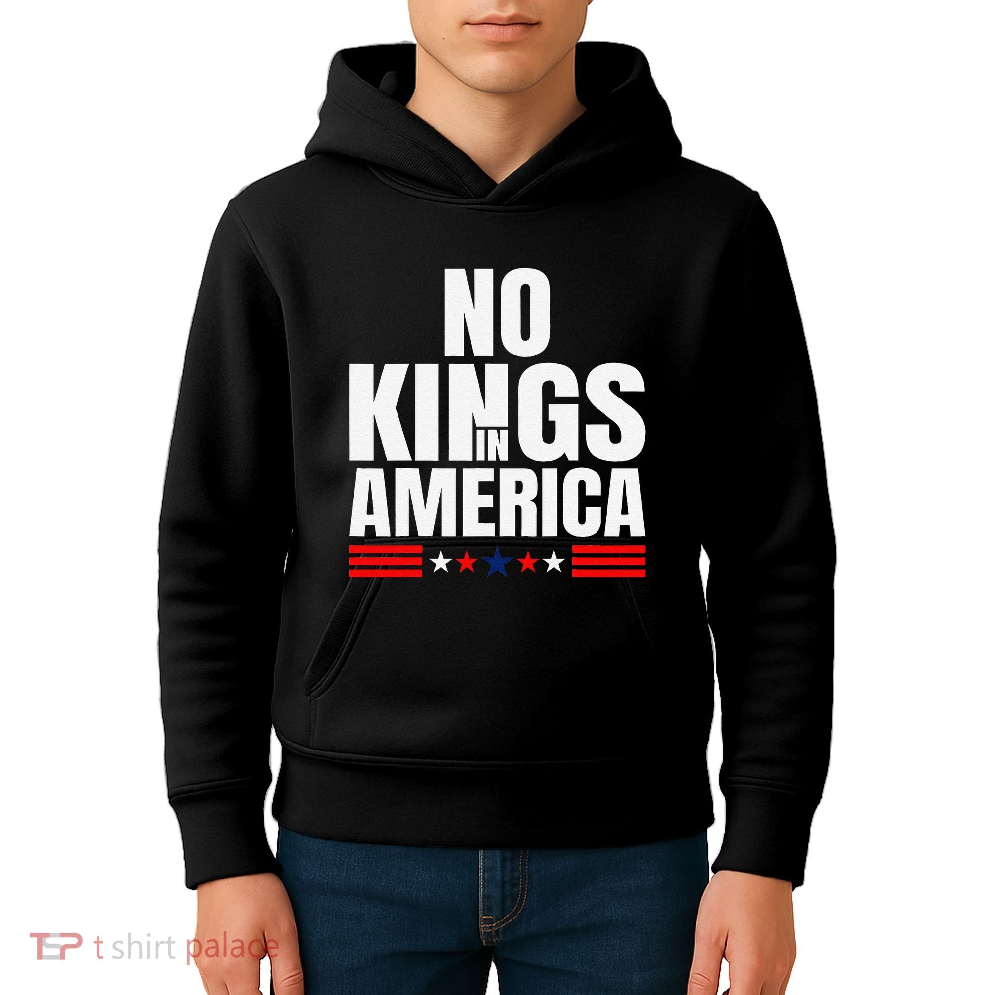 No Kings In America Court Ruling Protest Save Democracy Usa Kids Hoodie