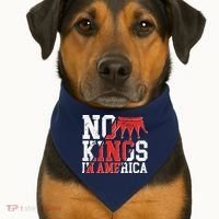 No Kings In America USA-Made Doggie Bandana thumb 1