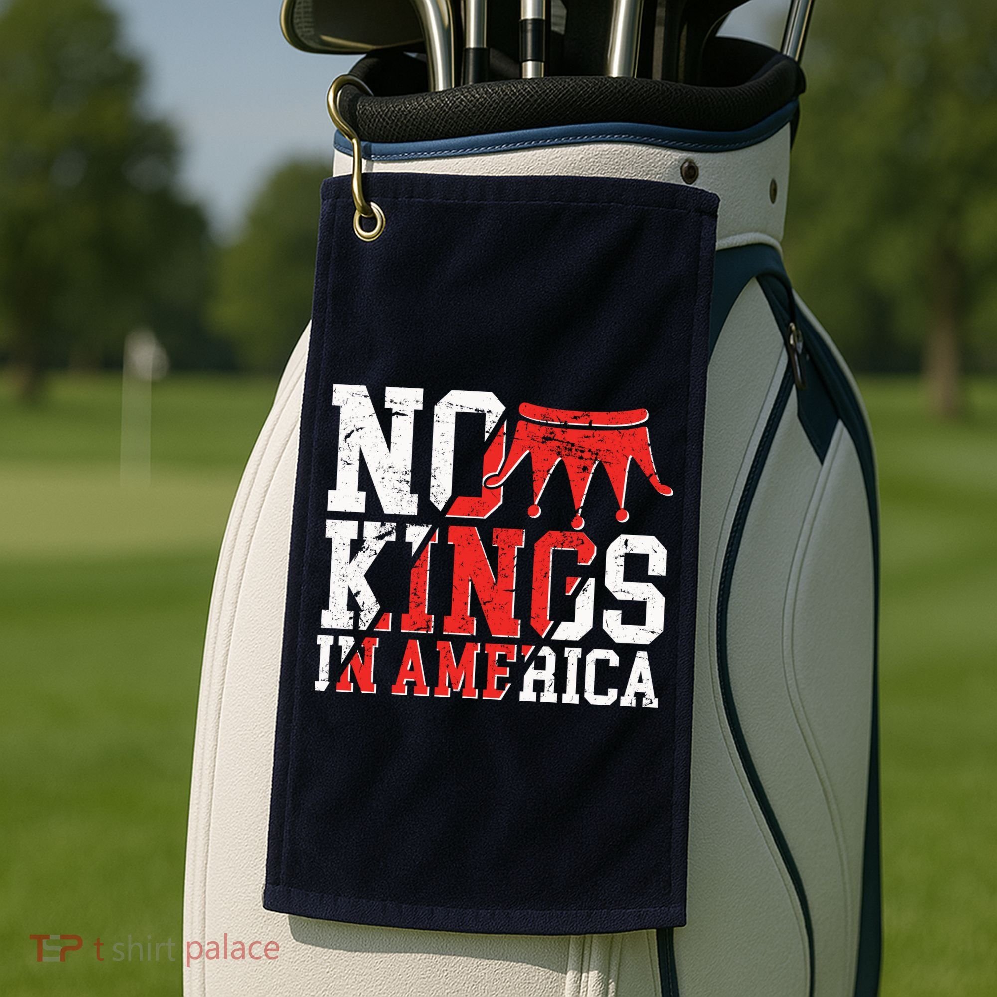 No Kings In America Golf Towel