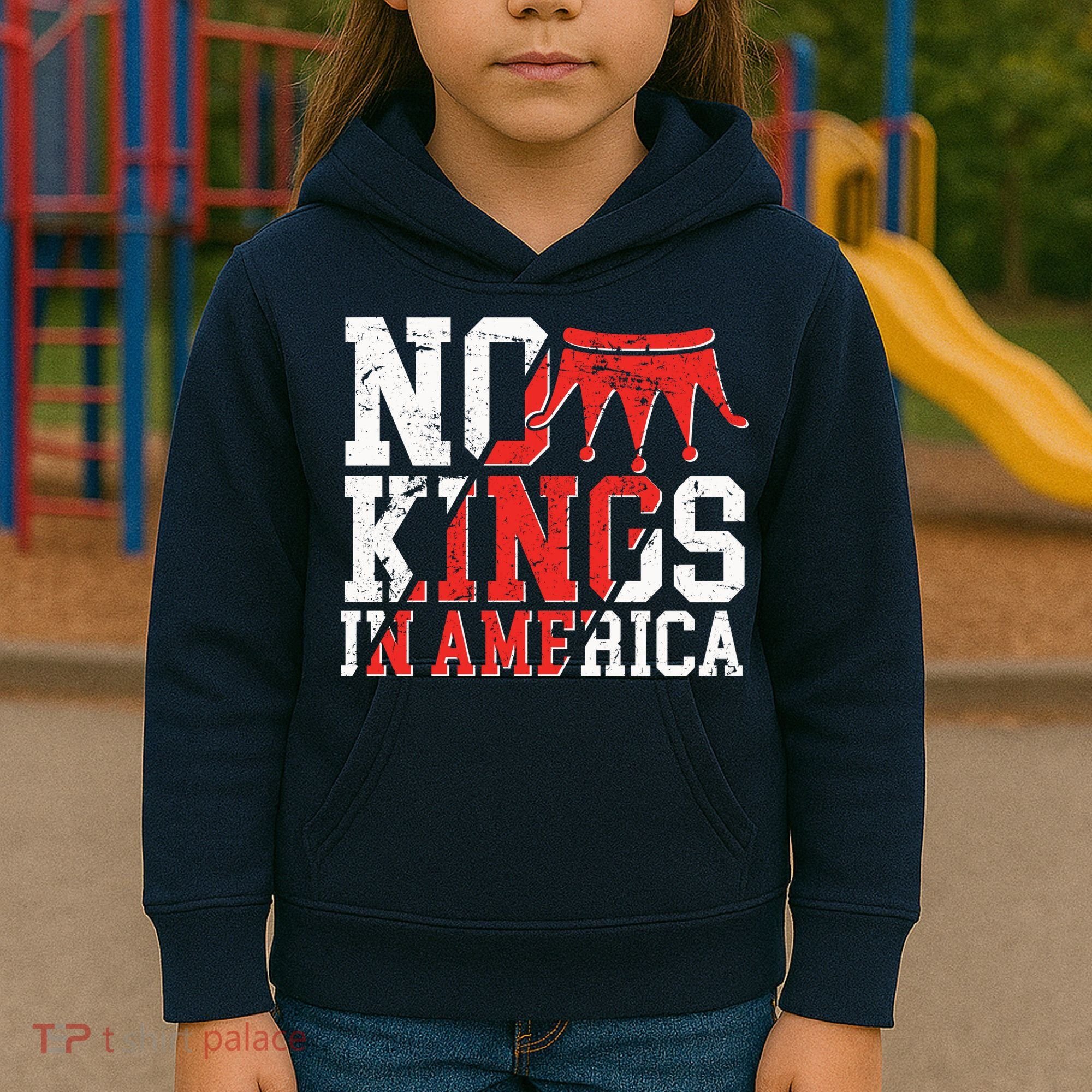 No Kings In America Kids Hoodie