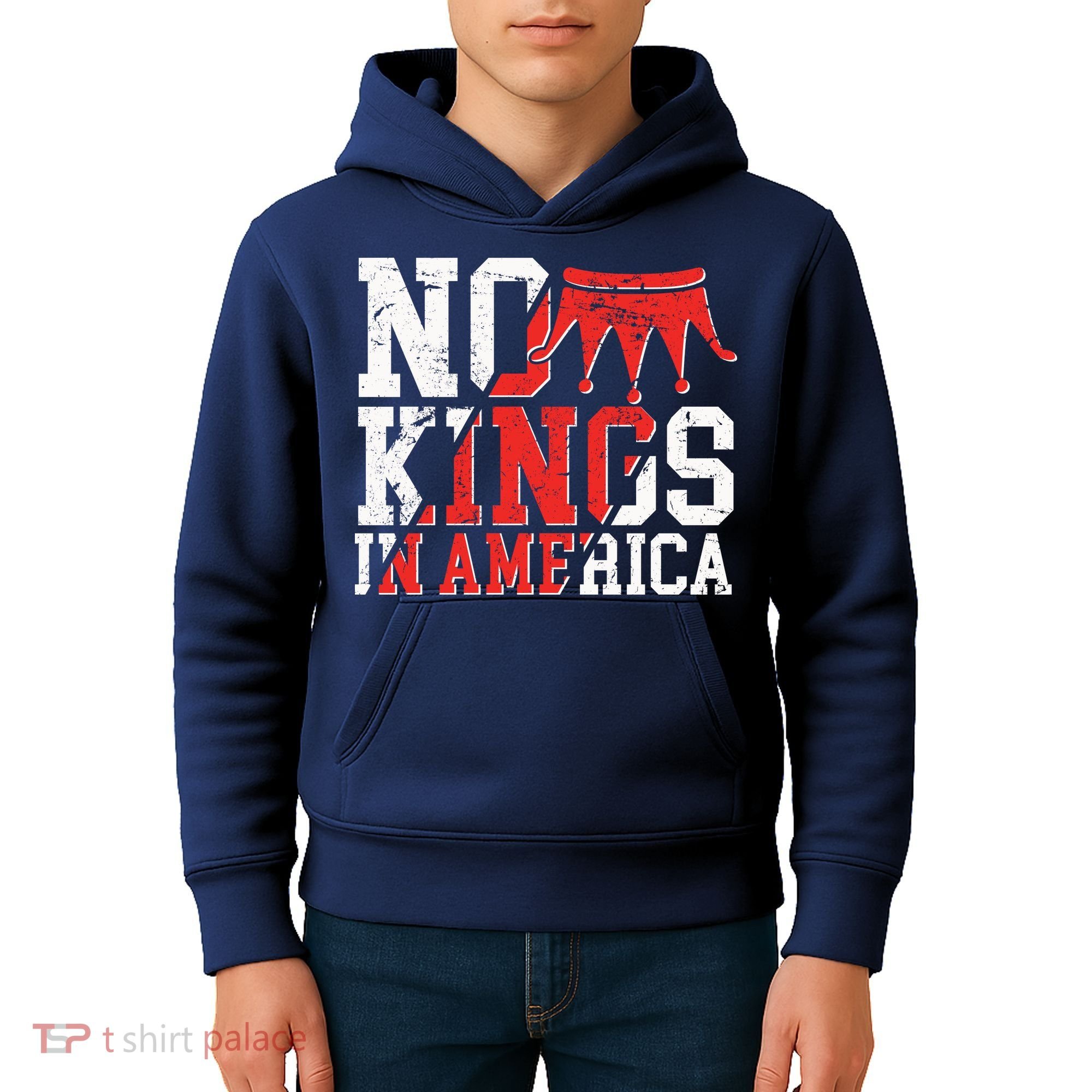 No Kings In America Kids Hoodie