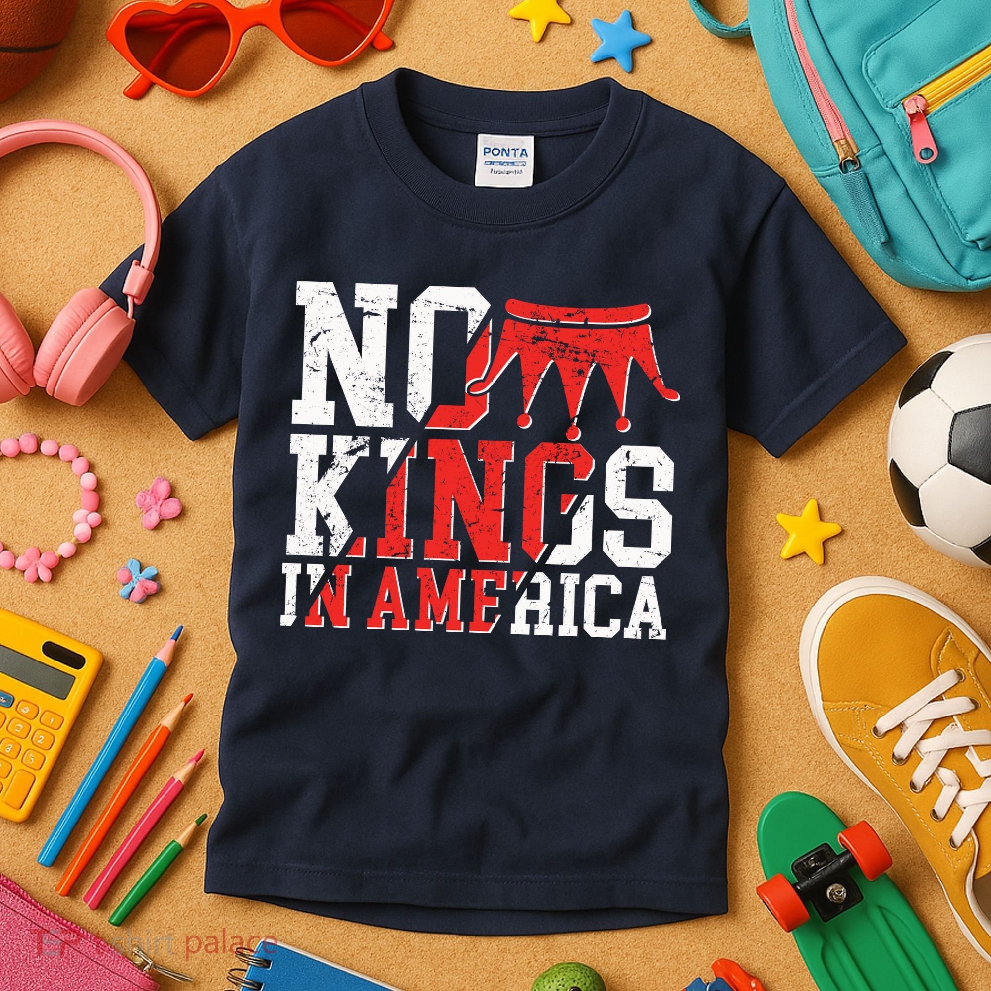 No Kings In America Kids T-Shirt