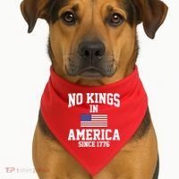 No Kings In America Since 1776 USA-Made Doggie Bandana thumb 1