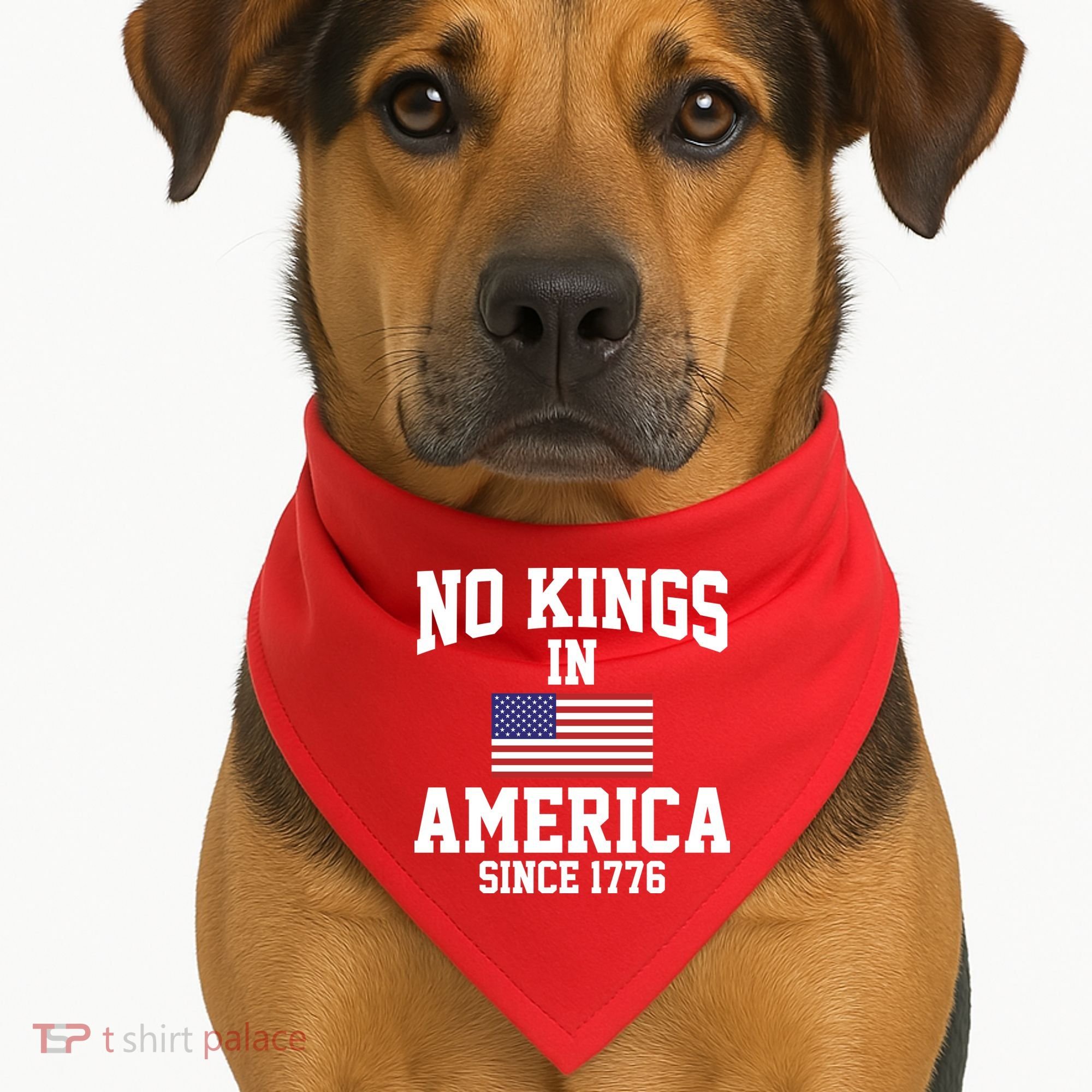 No Kings In America Since 1776 USA-Made Doggie Bandana