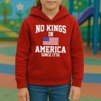 No Kings In America Since 1776 Kids Hoodie thumb 3