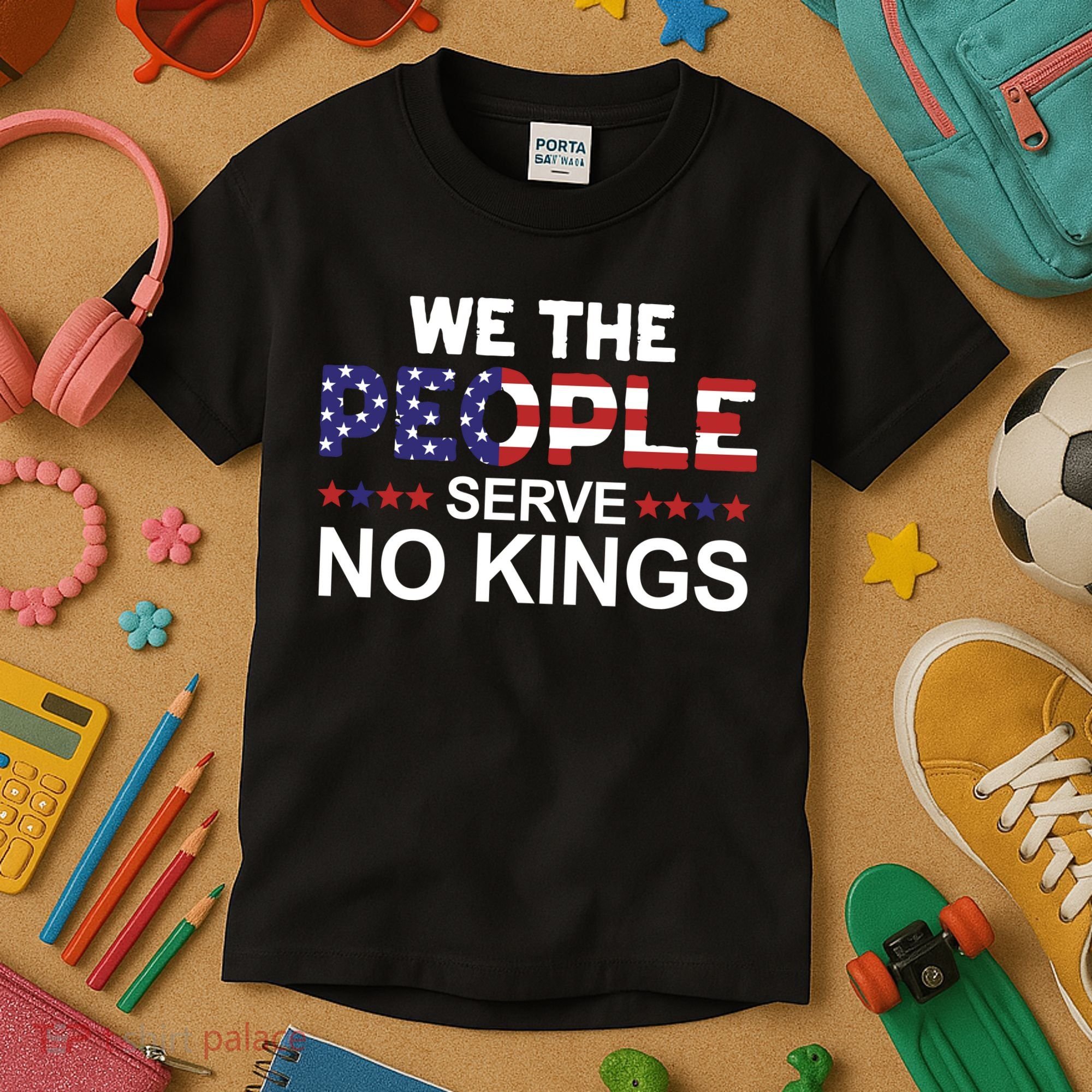 No Kings In America, Democracy, We The People Kids T-Shirt