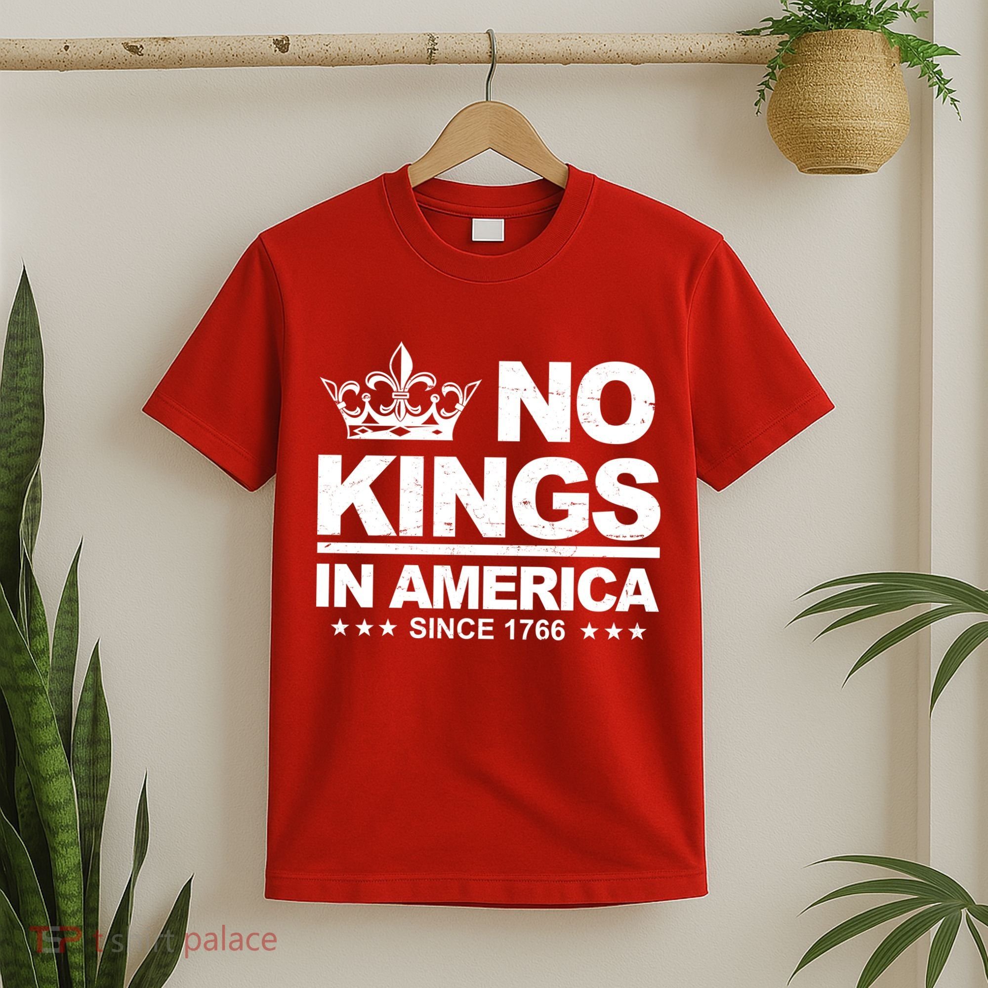 No Kings In America Vintage Democracy Since 1776 T-Shirt