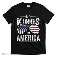 No Kings In America Sunglasses Us Flag Funny Anti Trump T-Shirt thumb 0