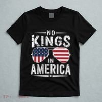 No Kings In America Sunglasses Us Flag Funny Anti Trump T-Shirt thumb 5
