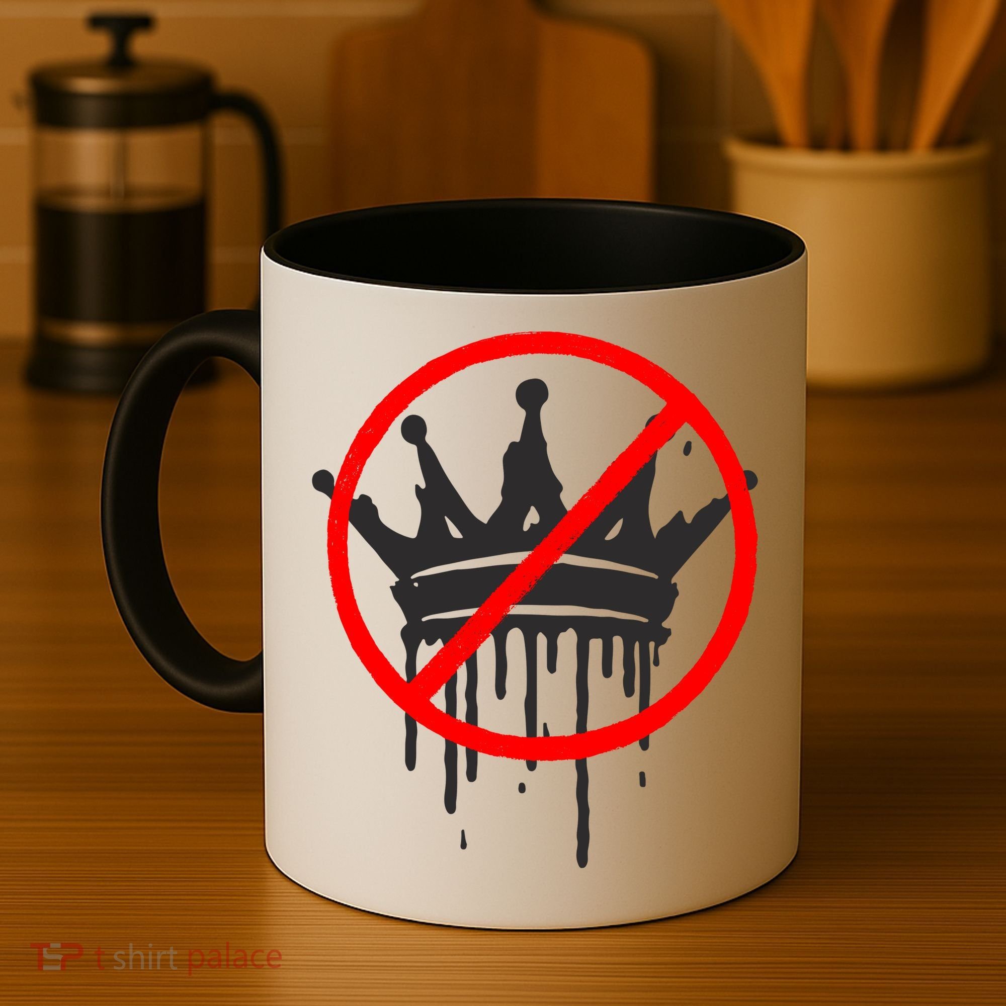 No Kings In America Pro Democracy Anti Monarchy Oligarchy Coffee Mug