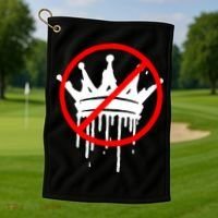 No Kings In America Pro Democracy Anti Monarchy Oligarchy Golf Towel thumb 1