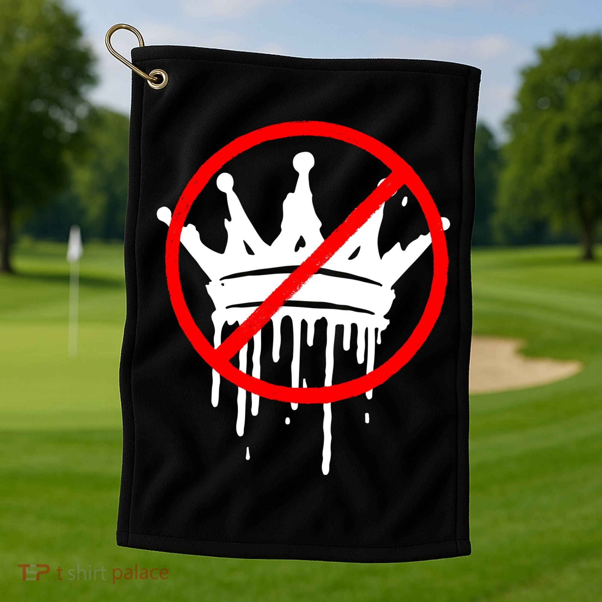 No Kings In America Pro Democracy Anti Monarchy Oligarchy Golf Towel