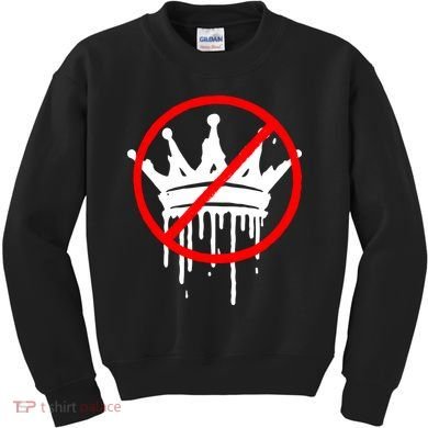 No Kings In America Pro Democracy Anti Monarchy Oligarchy Kids Sweatshirt