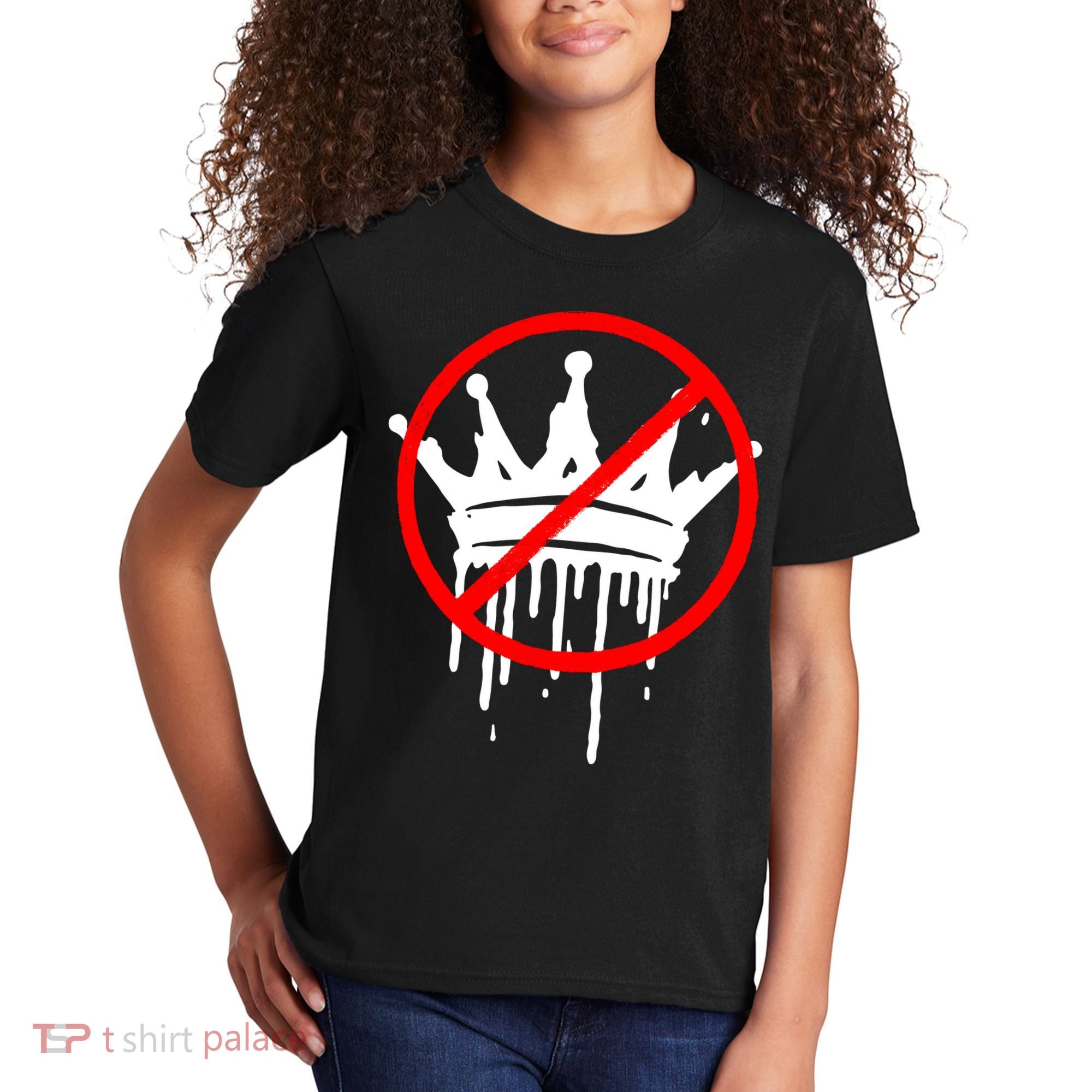 No Kings In America Pro Democracy Anti Monarchy Oligarchy Kids T-Shirt