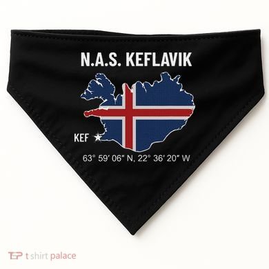 Nas Keflavik Iceland USA-Made Doggie Bandana