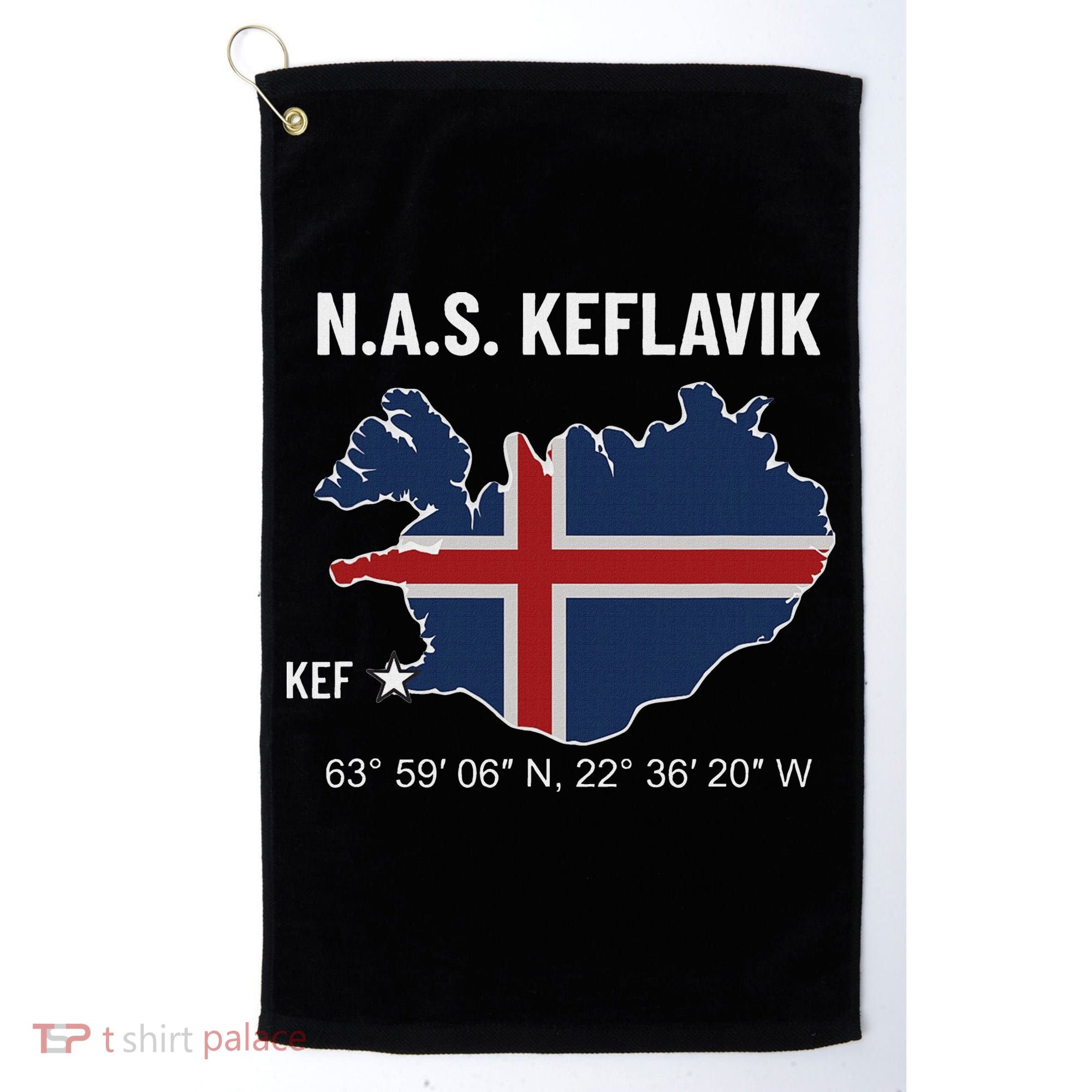 Nas Keflavik Iceland Golf Towel