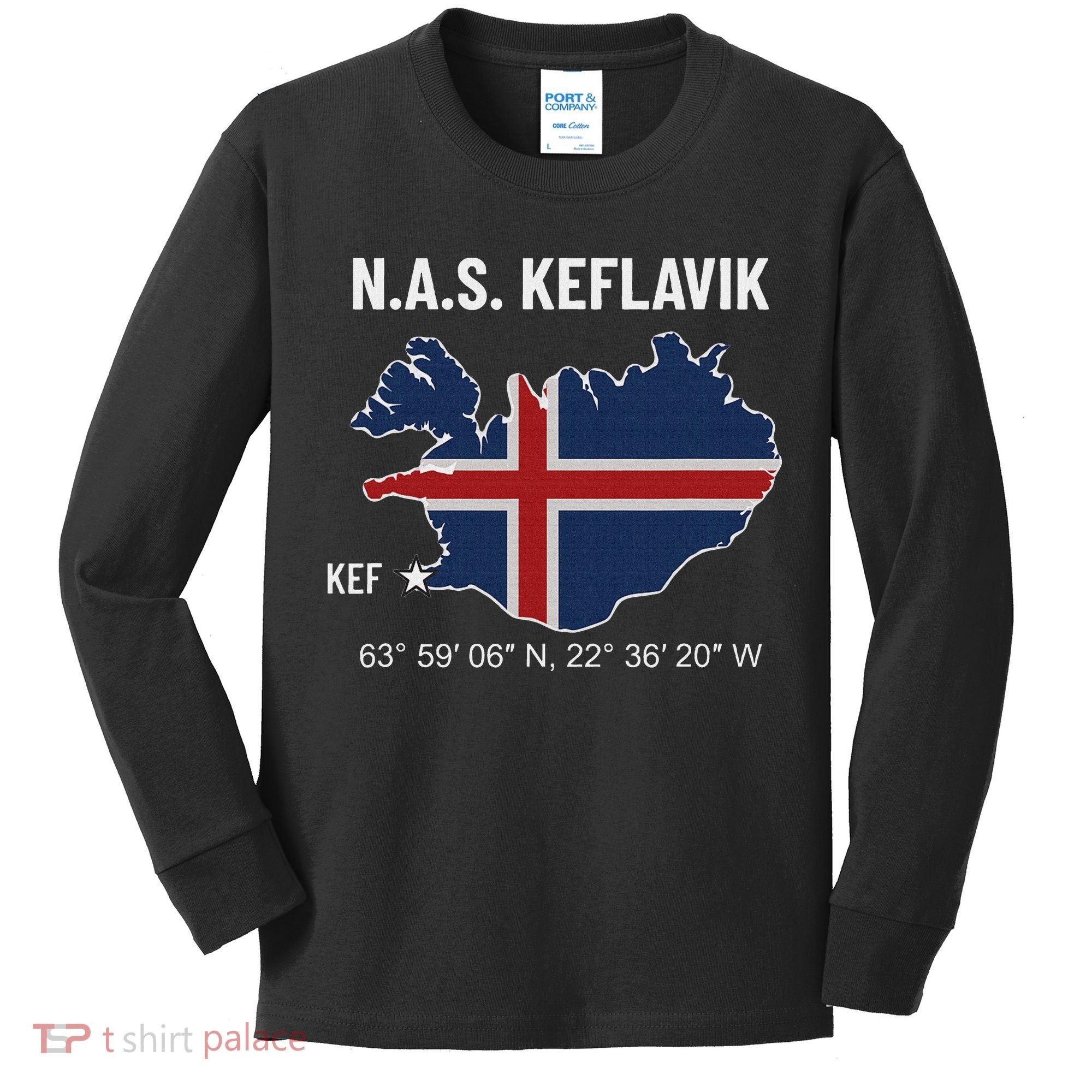 Nas Keflavik Iceland Kids Long Sleeve Shirt