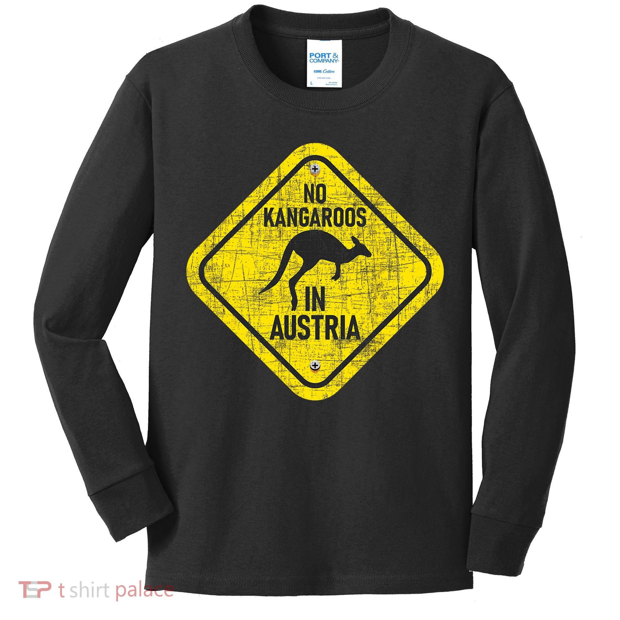 No Kangaroos In Austria Zookeeper Wildlife Animal Lover Kids Long Sleeve Shirt