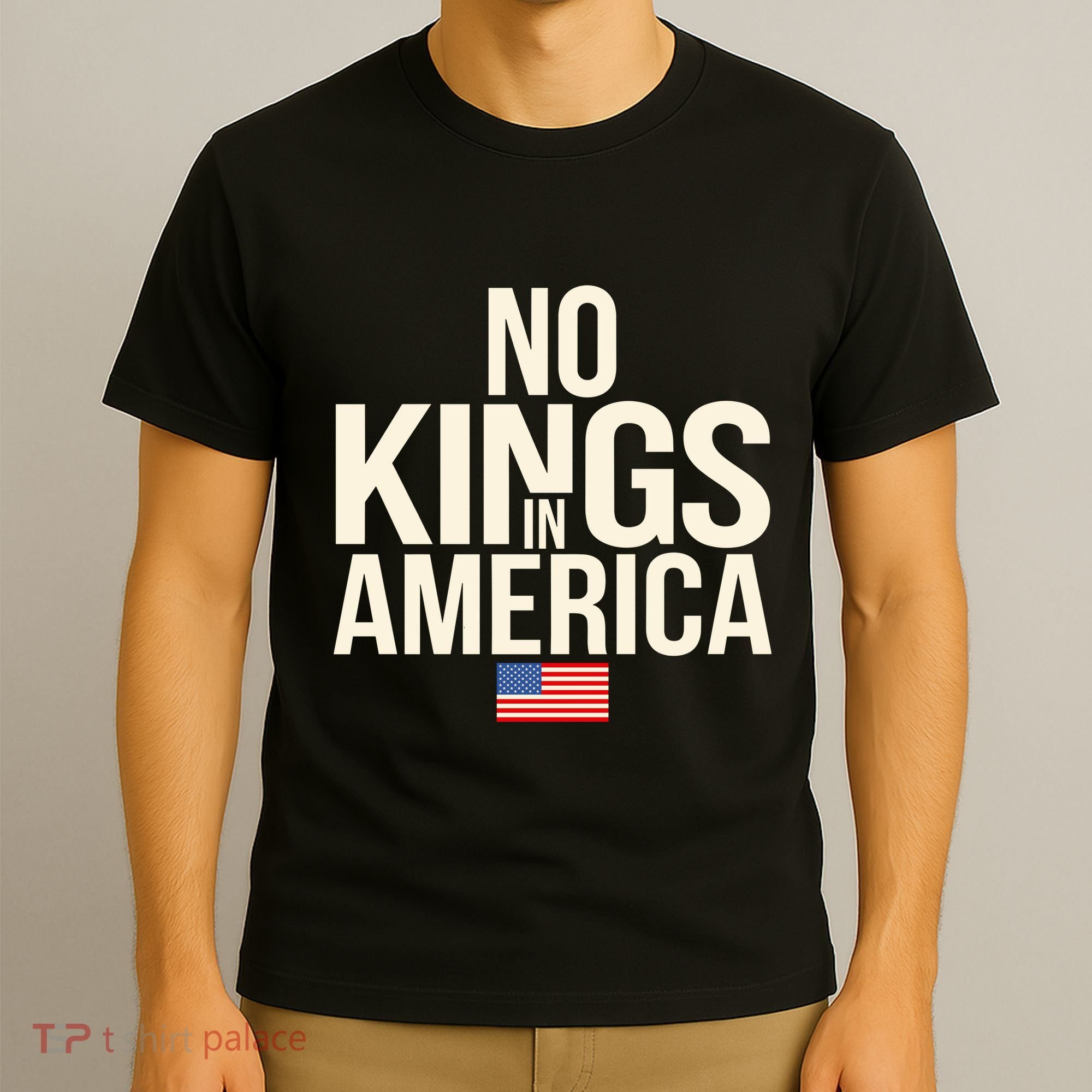 No Kings In America Democracy United States Independence T-Shirt