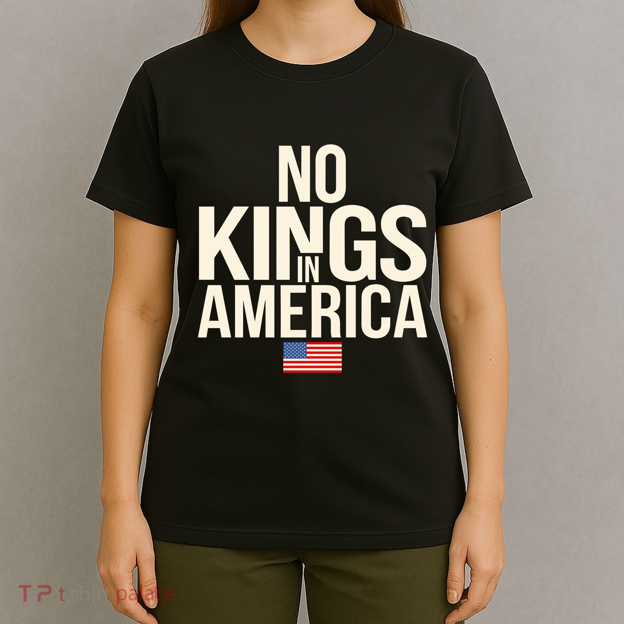 No Kings In America Democracy United States Independence T-Shirt