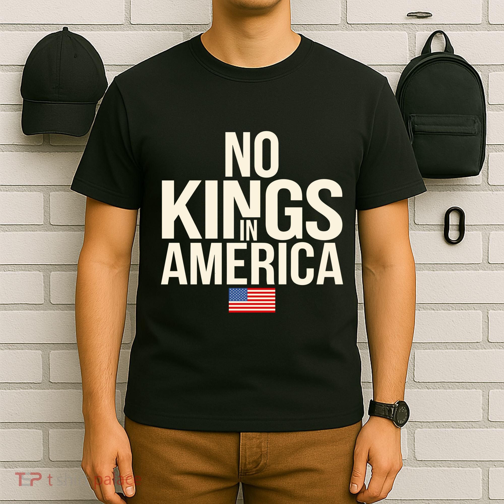 No Kings In America Democracy United States Independence T-Shirt