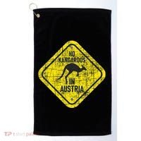 No Kangaroos In Austria Zookeeper Wildlife Animal Lover Golf Towel thumb 0