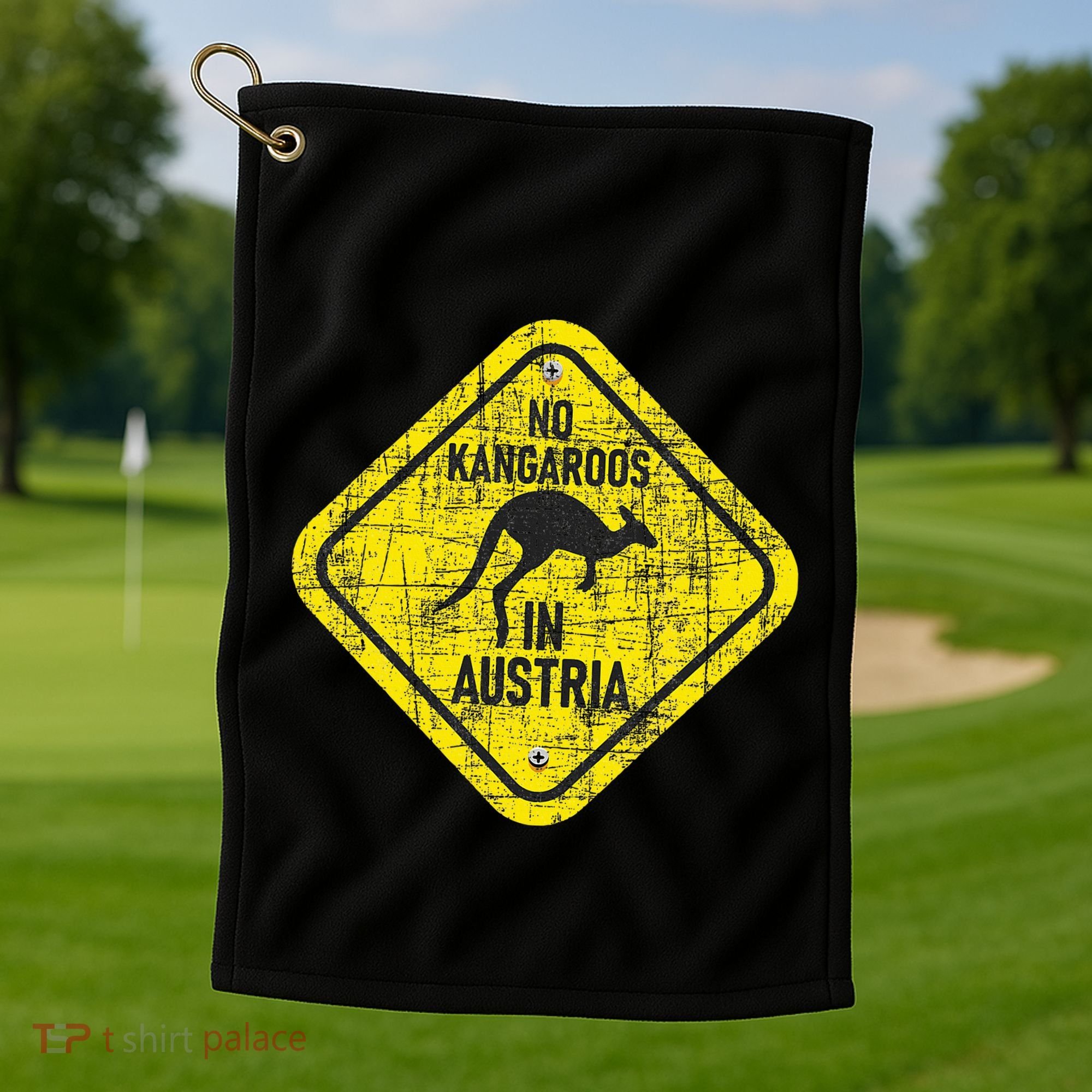 No Kangaroos In Austria Zookeeper Wildlife Animal Lover Golf Towel