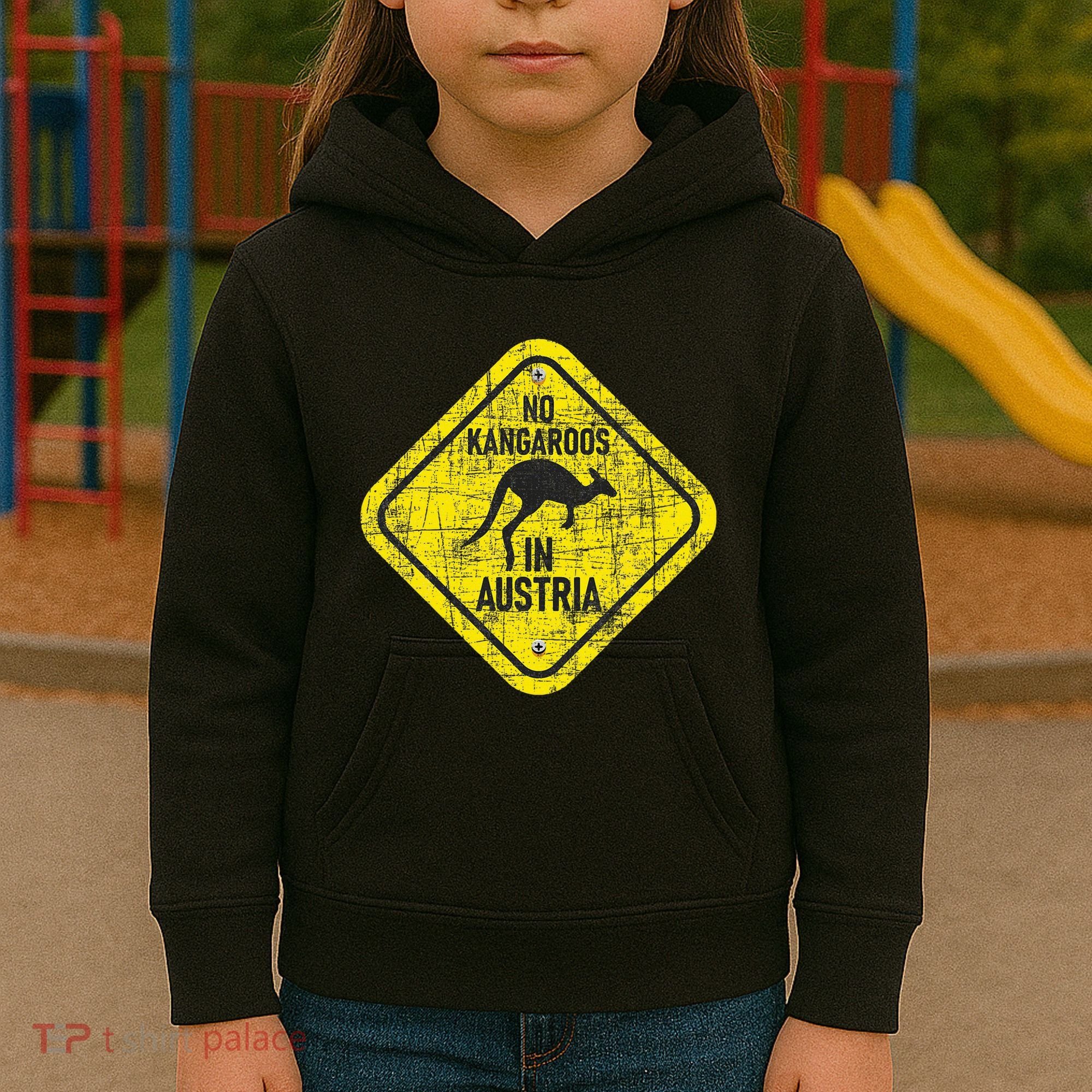 No Kangaroos In Austria Zookeeper Wildlife Animal Lover Kids Hoodie