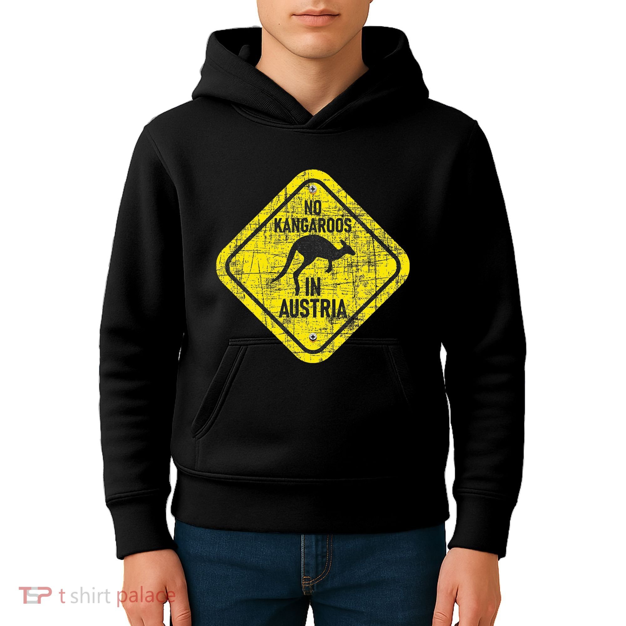 No Kangaroos In Austria Zookeeper Wildlife Animal Lover Kids Hoodie