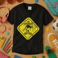 No Kangaroos In Austria Zookeeper Wildlife Animal Lover Kids T-Shirt thumb 3