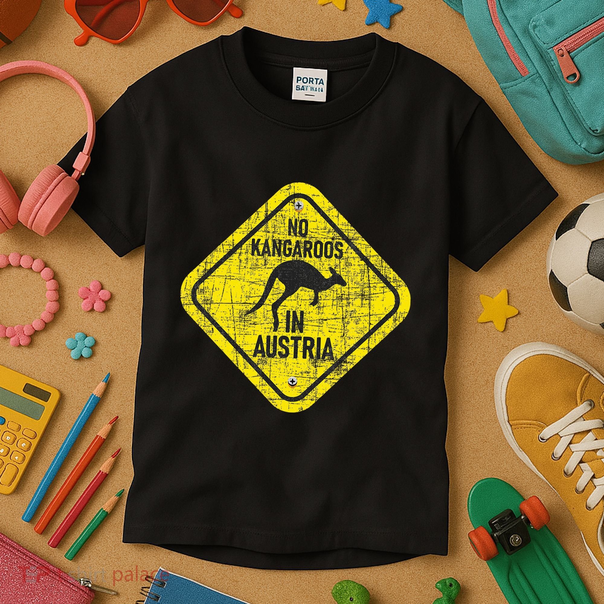 No Kangaroos In Austria Zookeeper Wildlife Animal Lover Kids T-Shirt