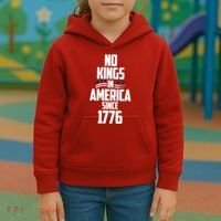 No Kings In America Since 1776 Kids Hoodie thumb 3