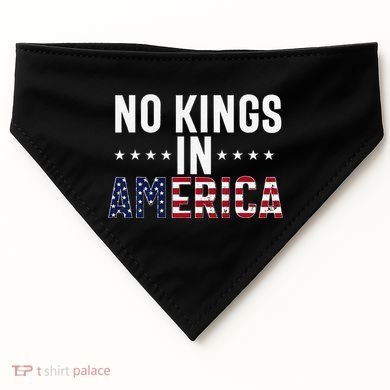 No Kings In America Flag Protest Save Democracy USA-Made Doggie Bandana