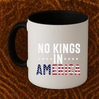 No Kings In America Flag Protest Save Democracy Coffee Mug thumb 2