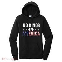 No Kings In America Flag Protest Save Democracy Women's Hoodie thumb 0
