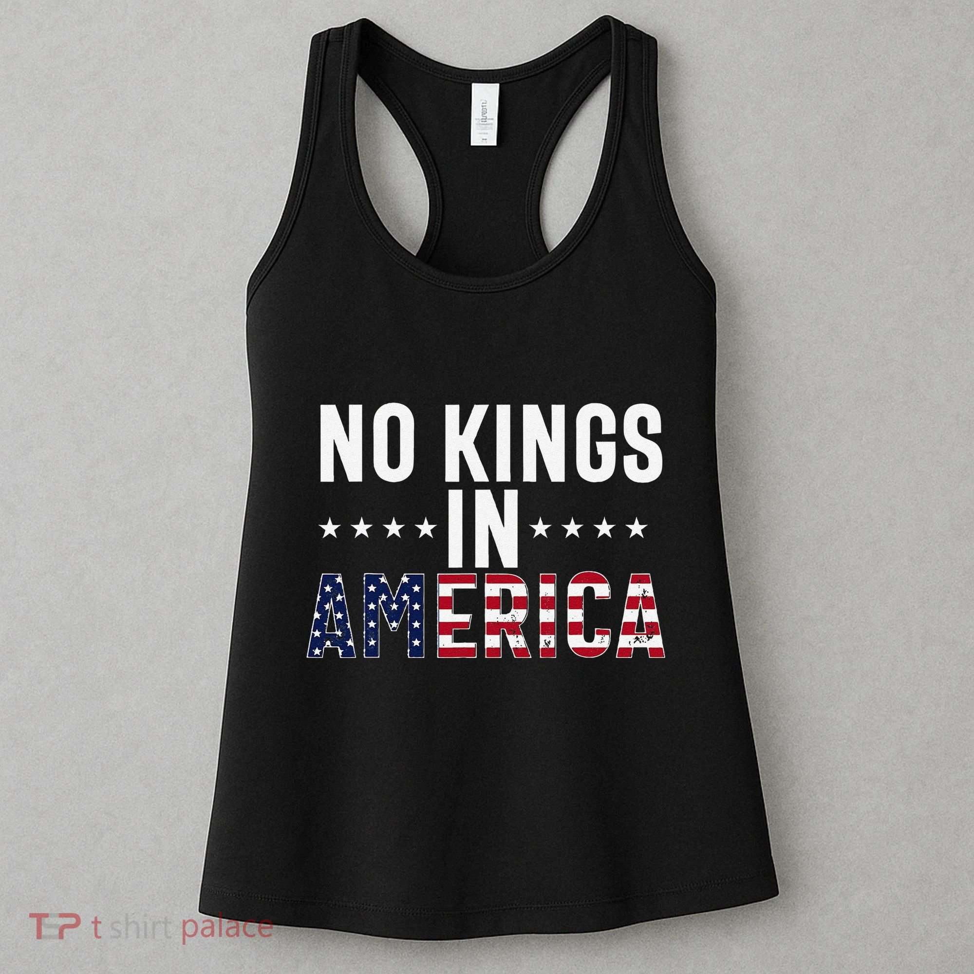No Kings In America Flag Protest Save Democracy Women's Tank Top