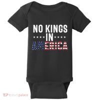 No Kings In America Flag Protest Save Democracy Baby Bodysuit thumb 0