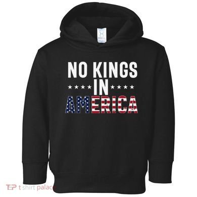 No Kings In America Flag Protest Save Democracy Toddler Hoodie